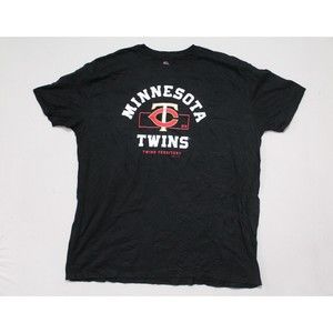 Minnesota Twins Men Black Tee Shirt MLB Majestic XXL